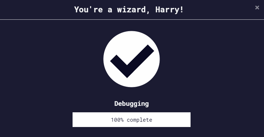 Debugging Lesson Complete Image