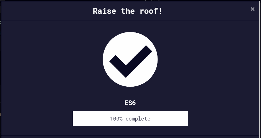 ES6 Lesson Complete Image